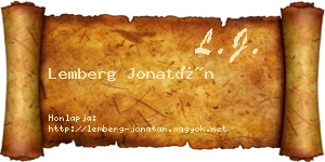 Lemberg Jonatán névjegykártya